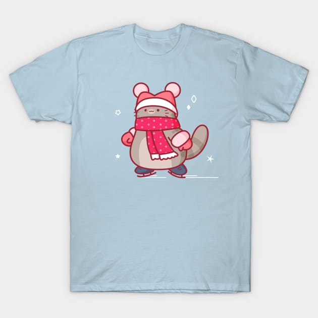 Ice Skating Cat T-Shirt by Everything A Cat